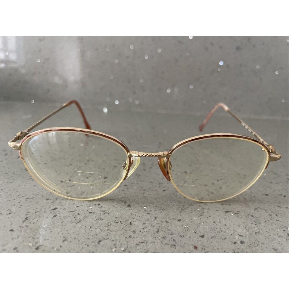 LUXOTTICA LU 2209 G505 GOLD MULTICOLOR EYEGLASSES GLASSES FRAMES ONLY 52-19-135